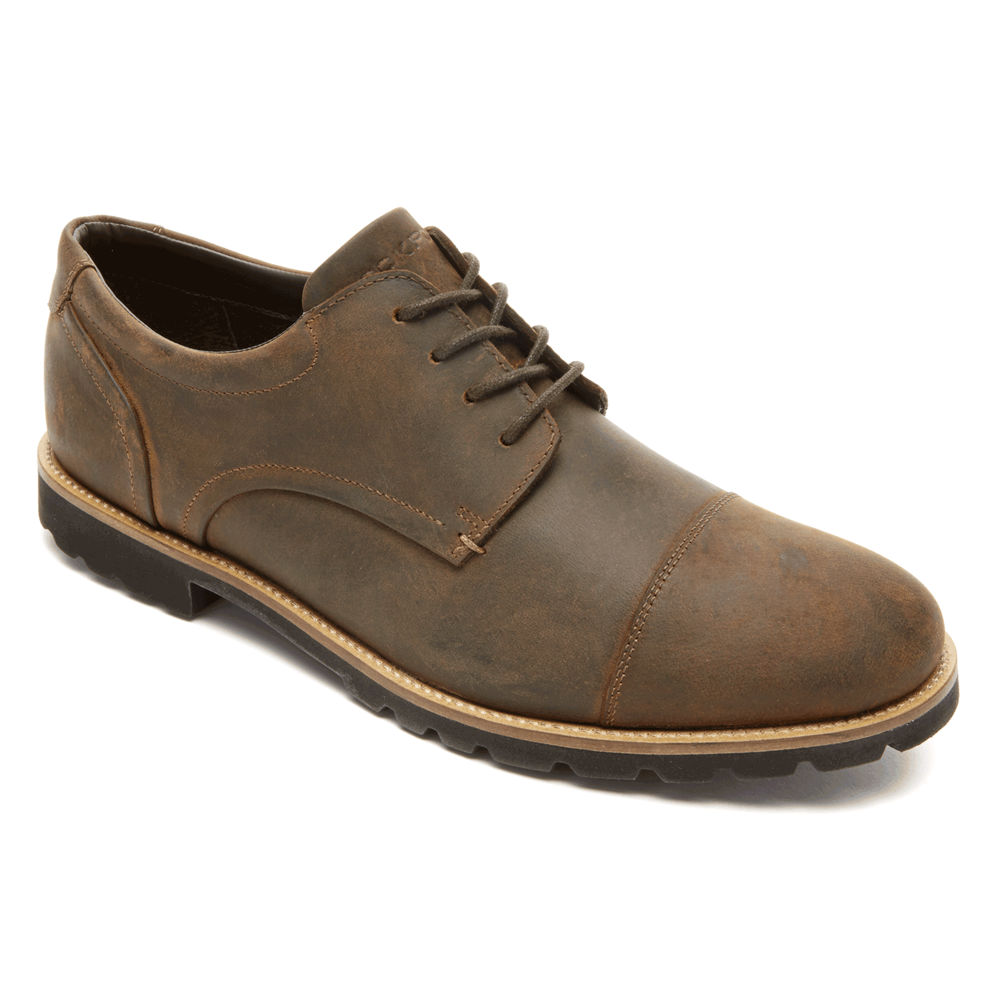 Rockport Singapore Mens Oxfords - Modern Break Captoe Brown - PF3854029